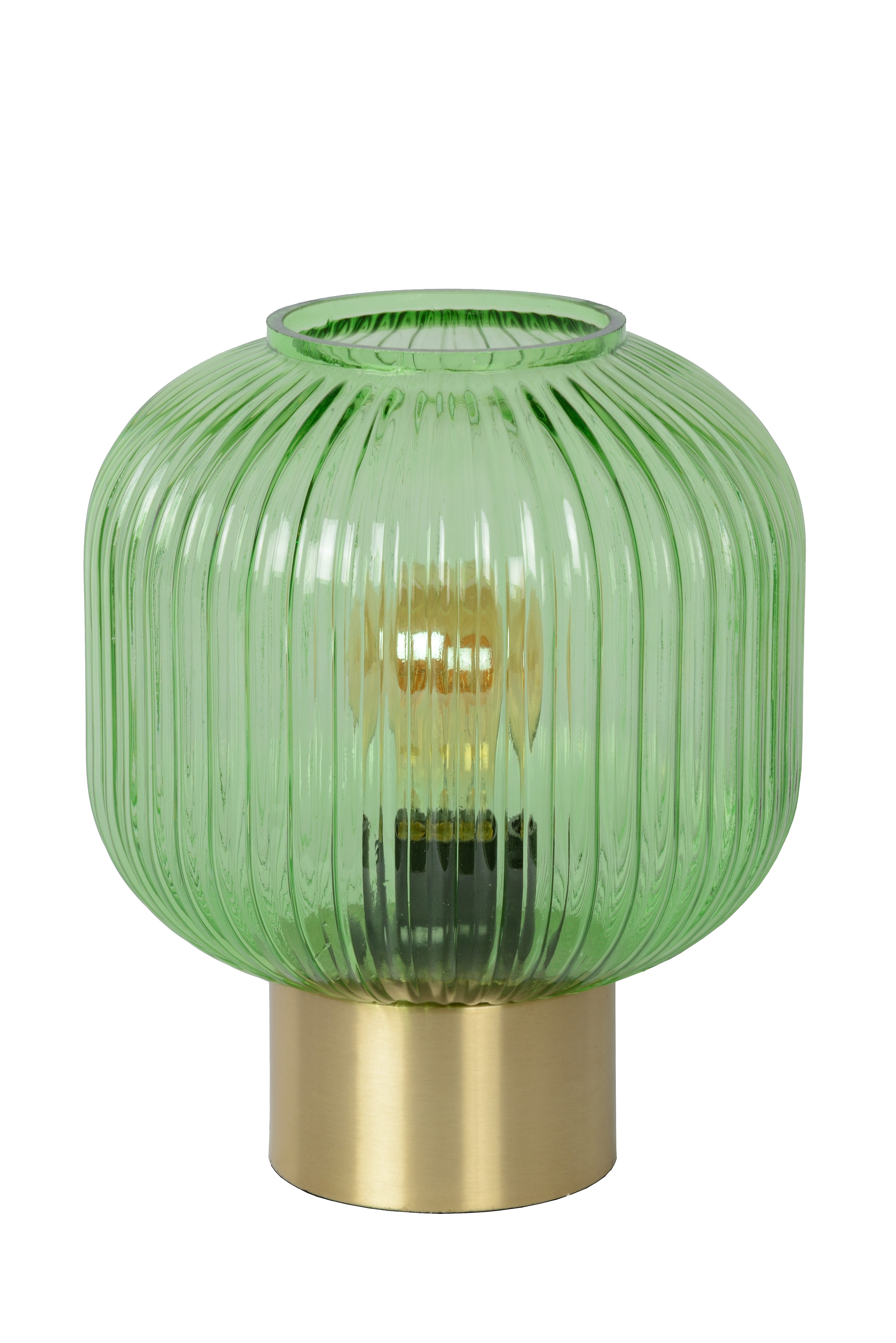 Green glass shade desk clearance lamp